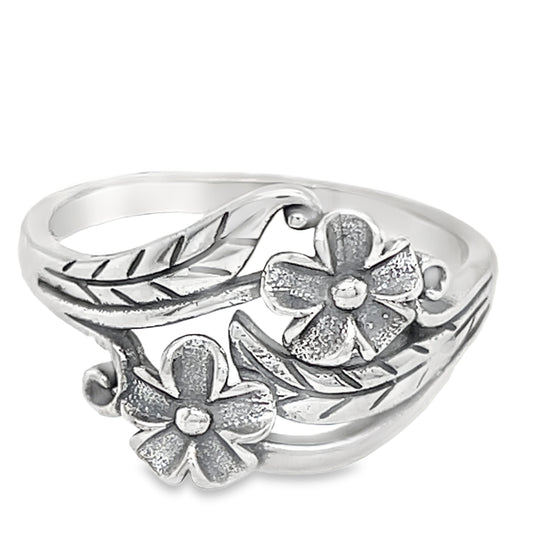 R881 Flowers Wrap Around Ring