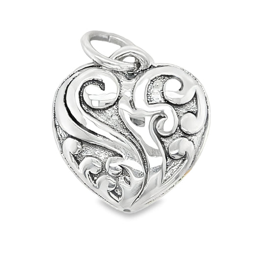 D2460 Big Heart With Design Pendant