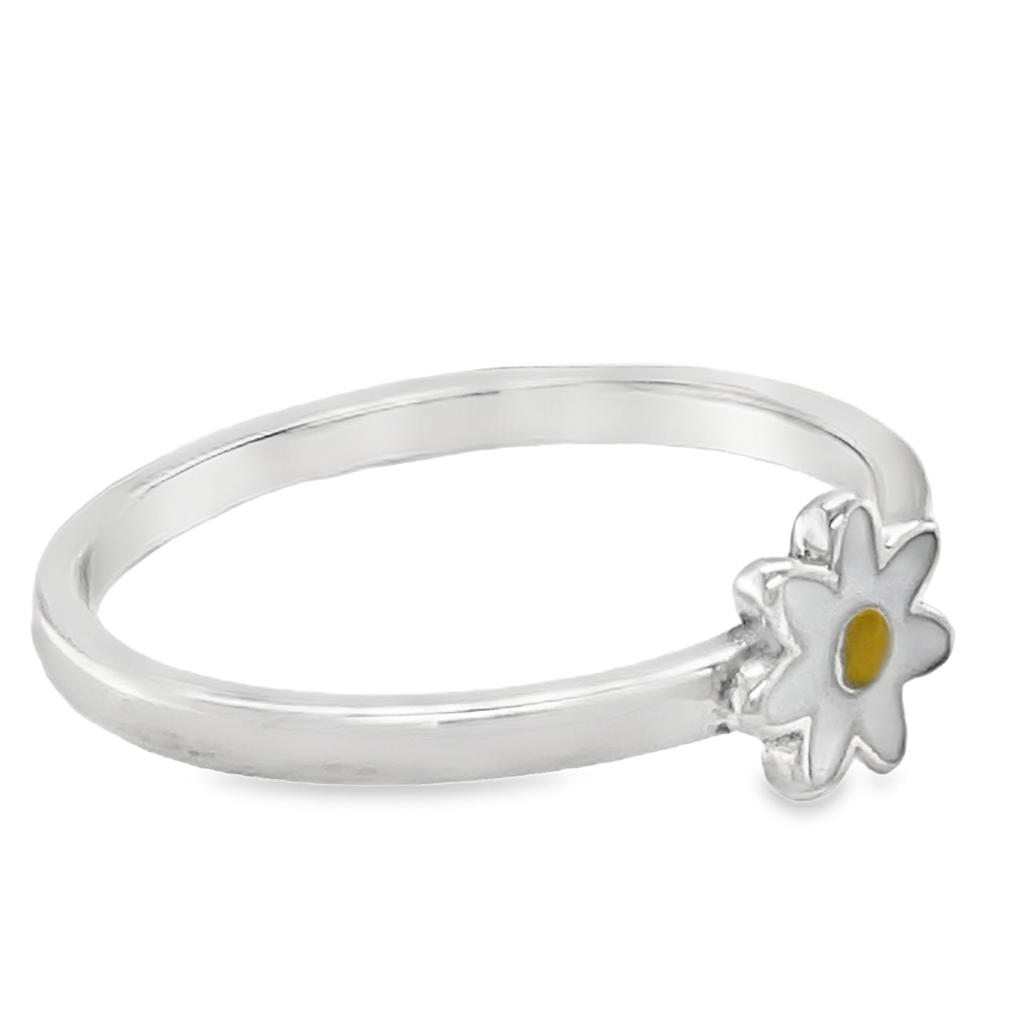 Anillo de margarita blanca R1103