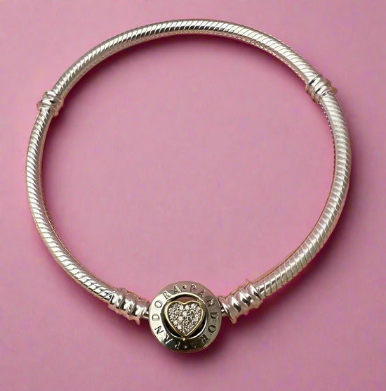 Pulsera con dije de corazón M516 de 19 cm