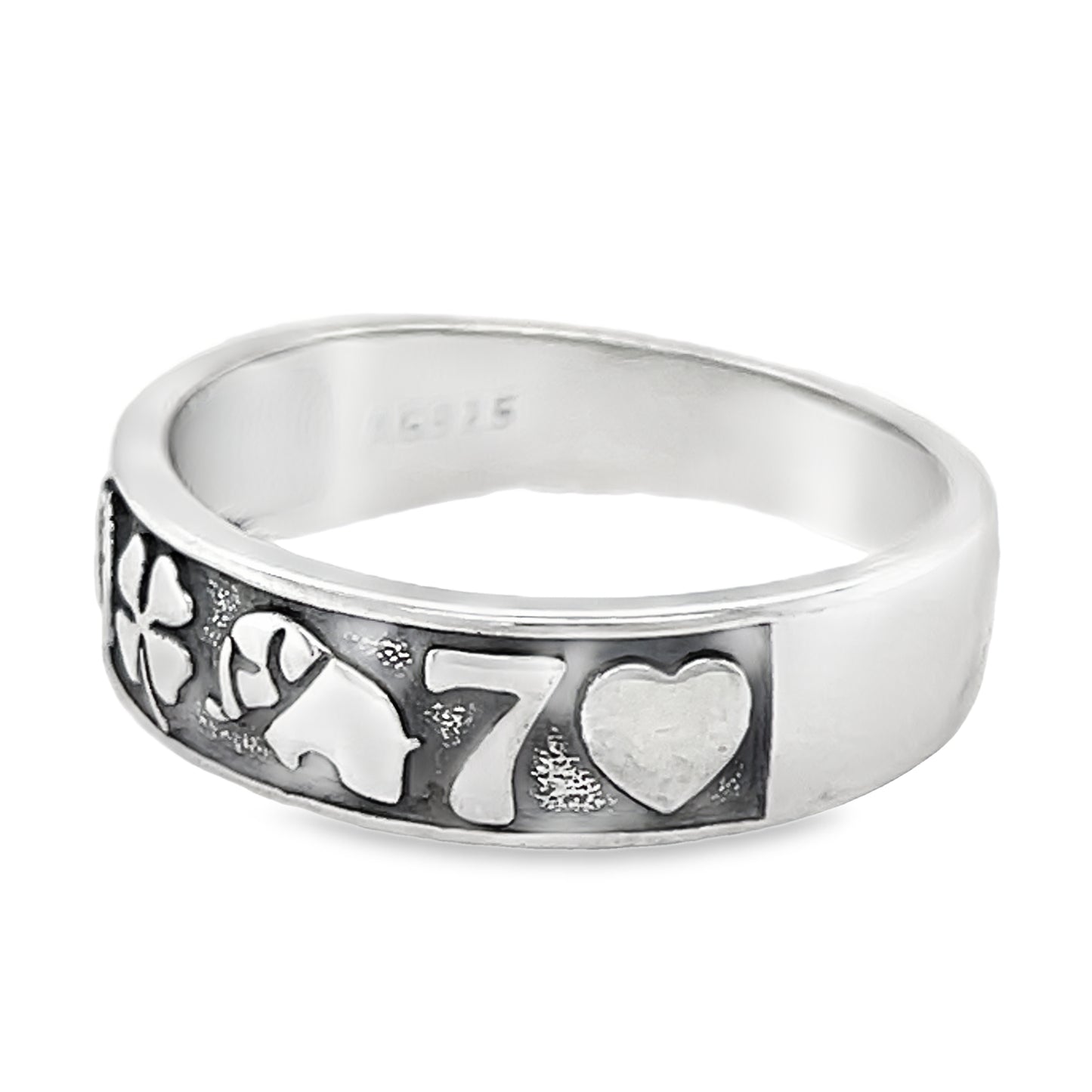 R1096 Lucky Band Ring