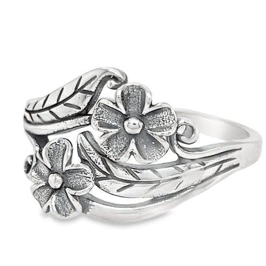 R881 Flowers Wrap Around Ring