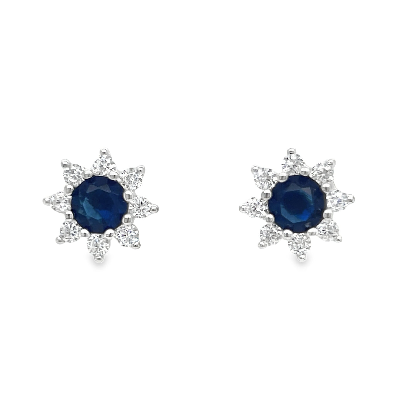 A1000 Blue Flower Stone Earrings