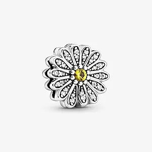 D2102 Charm de girasol para pulsera plana