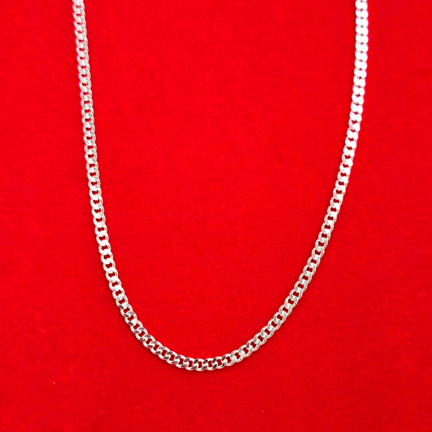 CA242 Collar de cadena cubana-3 mm L080