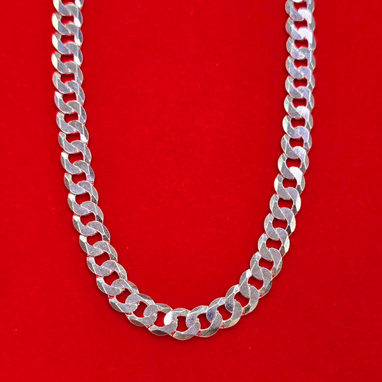 CA321 Collar de cadena cubana plana L250 9,5 mm