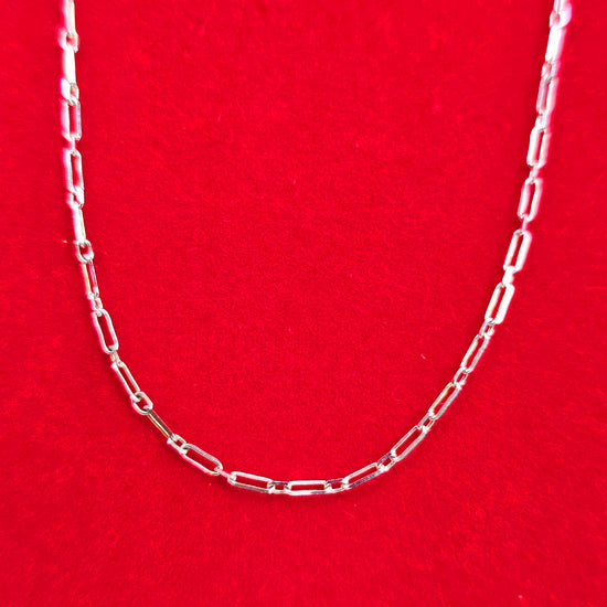 CA208 Mini Paperclip Chain Necklace 1.5mm