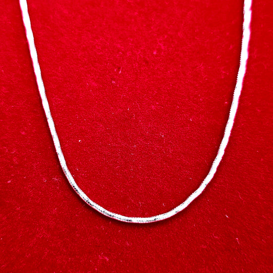 CA341 Collar de cadena de serpiente con purpurina 1 mm