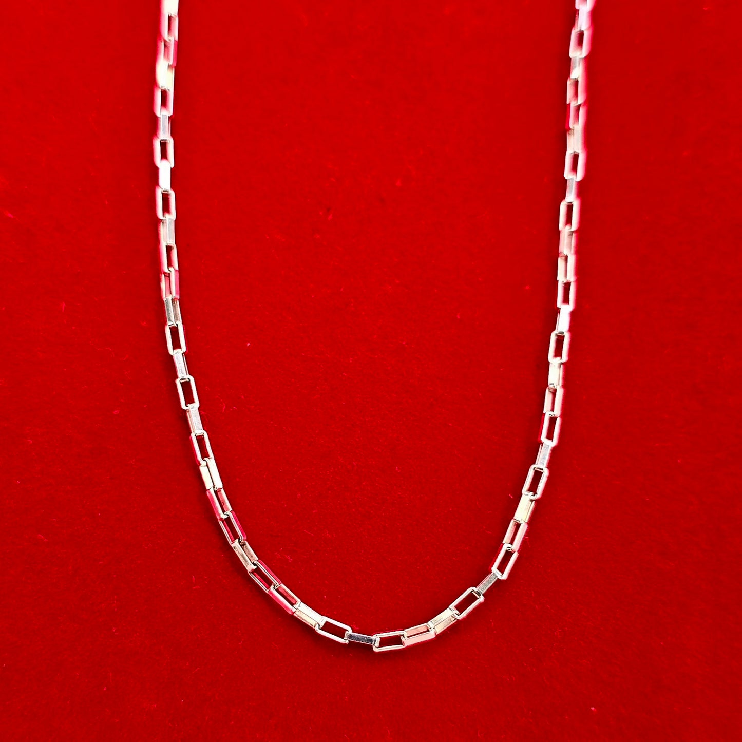 CA60 Long Box Chain Necklace 1.5mm