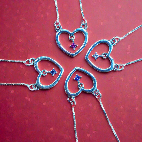 CA452 Collar Corazón Con Piedra