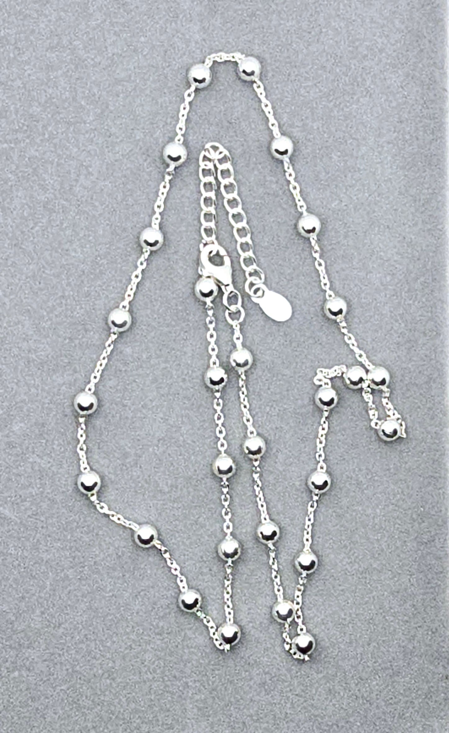 CA483 4mm Ball Necklace 18"