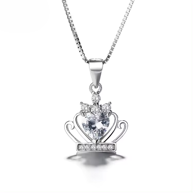 D1014 Crown CZ Pendant