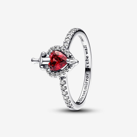 R994 Red Heart and Sword Ring