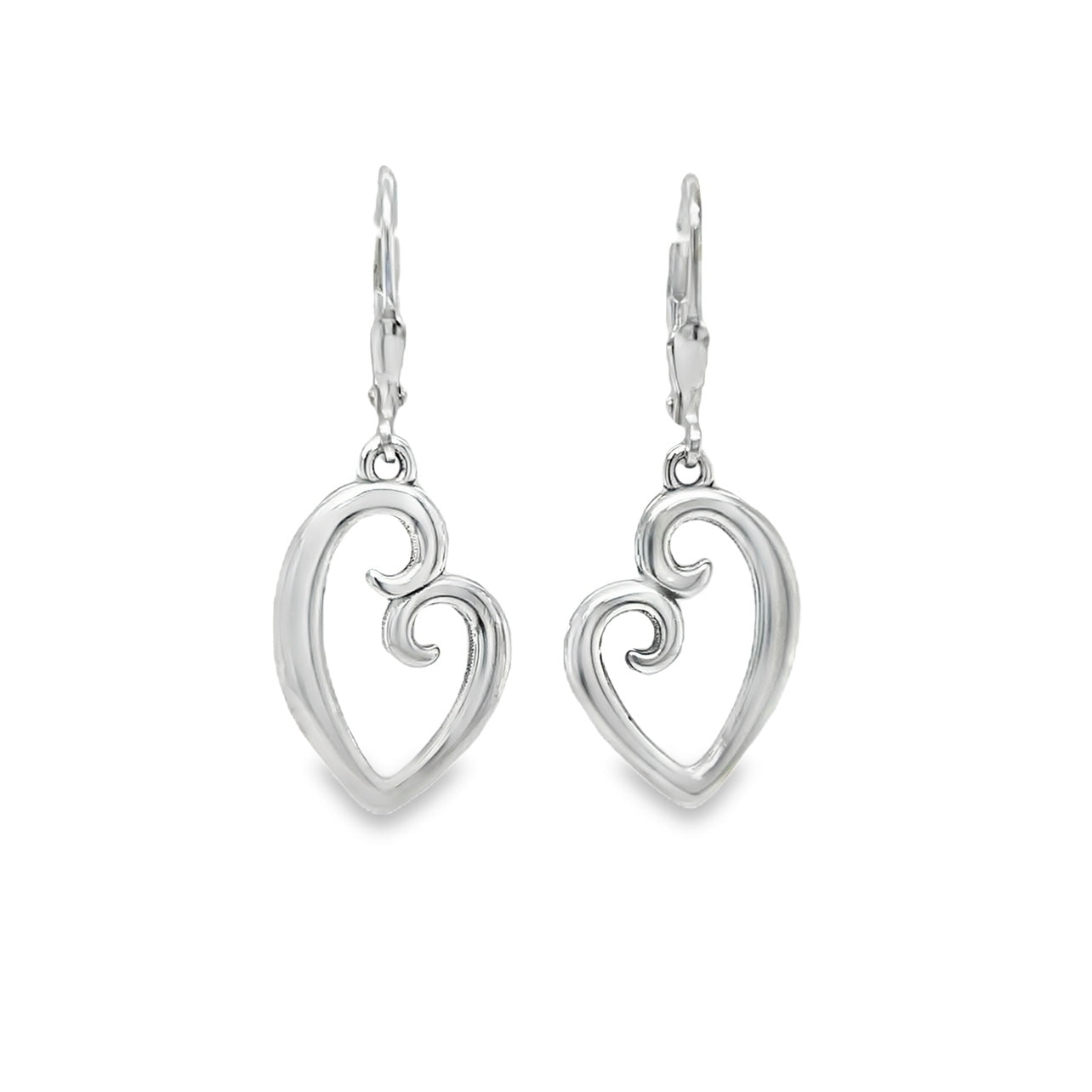 P592 Heart Hook Earrings