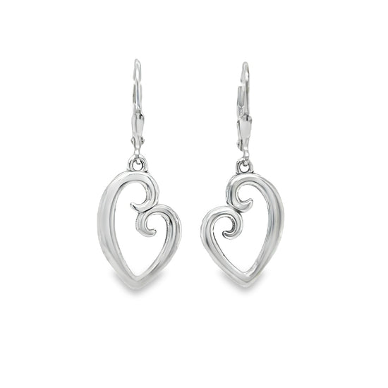 P592 Heart Hook Earrings