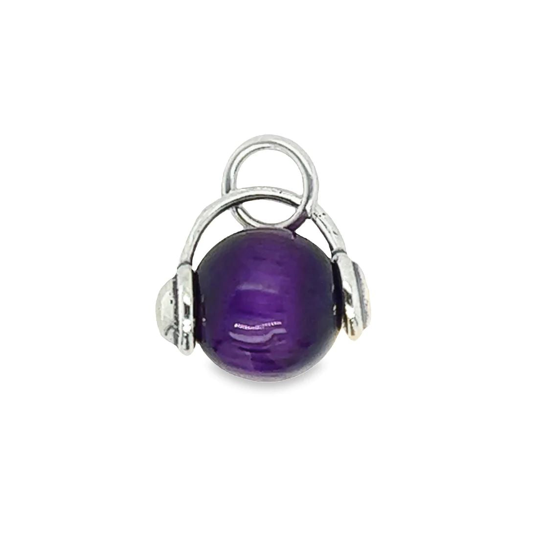 D1505 Purple Tiger Eye Ball Pendant