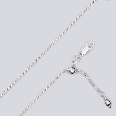 CA526 1.5mm Adjustable Rope Chain 22in