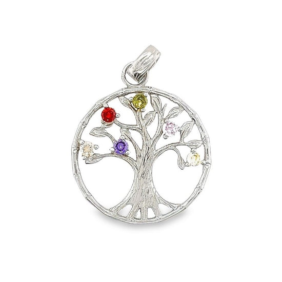 D578 Colgante Arbol CZ Multicolor