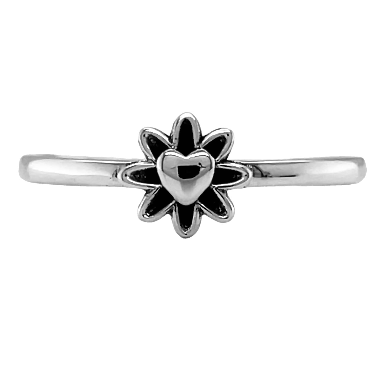 Anillo Corazón Flor R1097