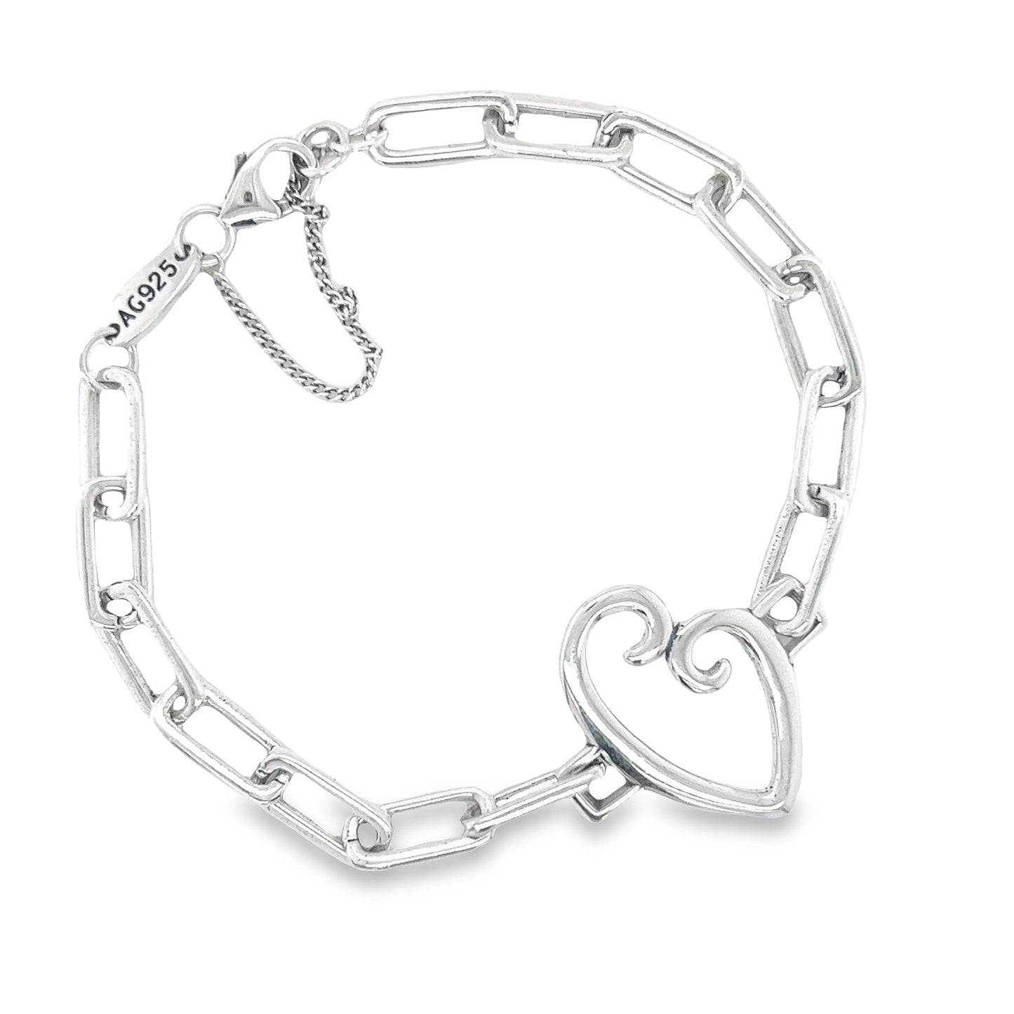 M368 Heart Paperclip Bracelet