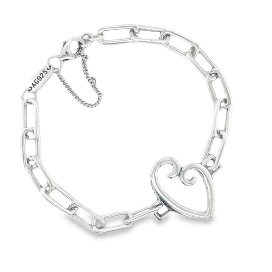 M368 Heart Paperclip Bracelet