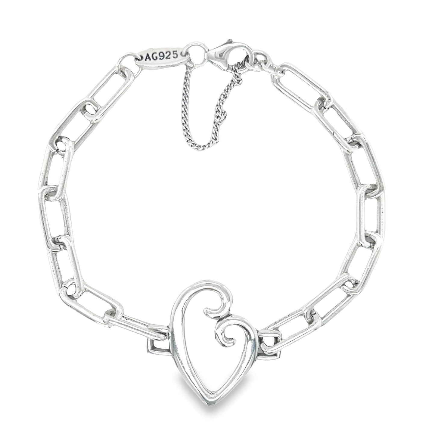 M368 Heart Paperclip Bracelet