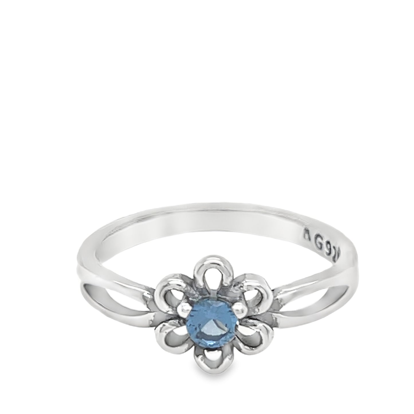 RK5 Blue Flower Ring