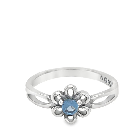 RK5 Blue Flower Ring