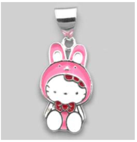 D1763 Pink Bunny Pendant