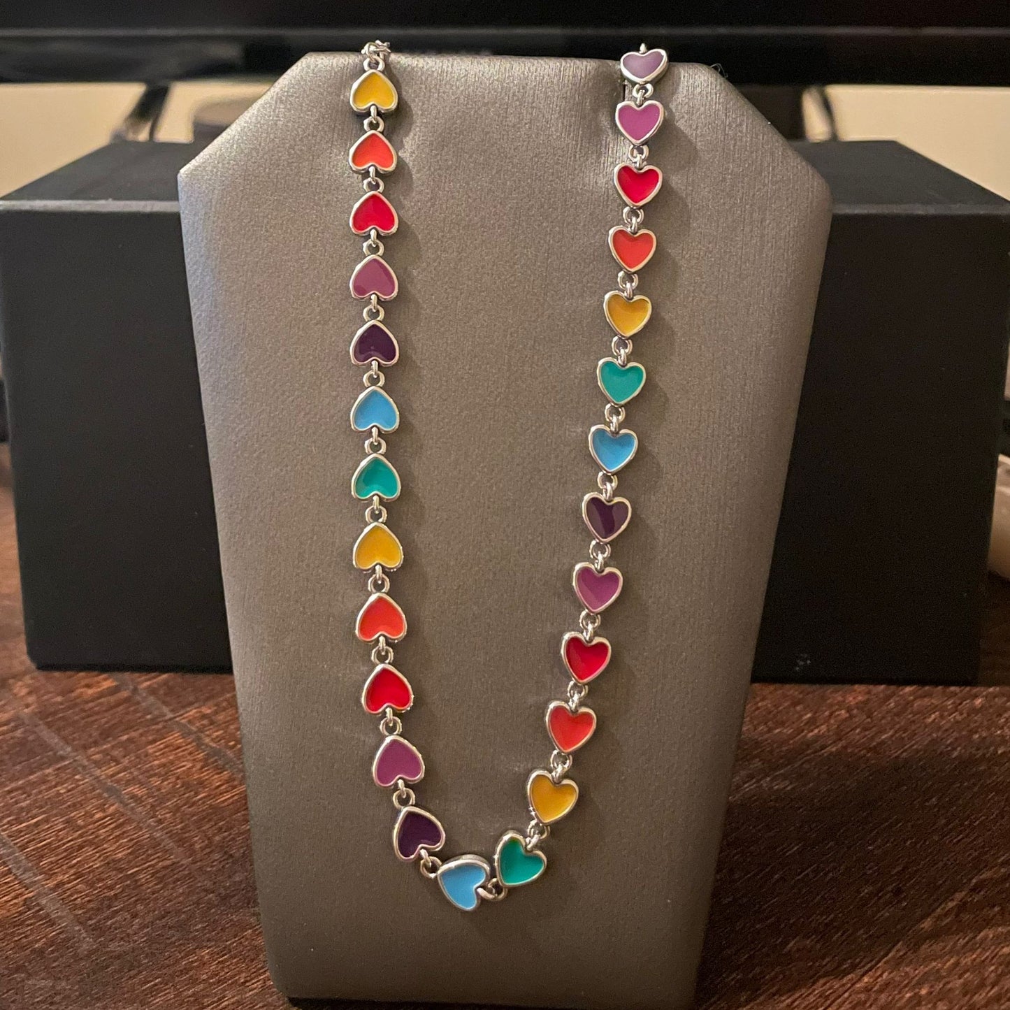 CA230 Multi-color Heart Necklace