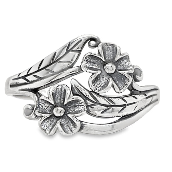 R881 Flowers Wrap Around Ring