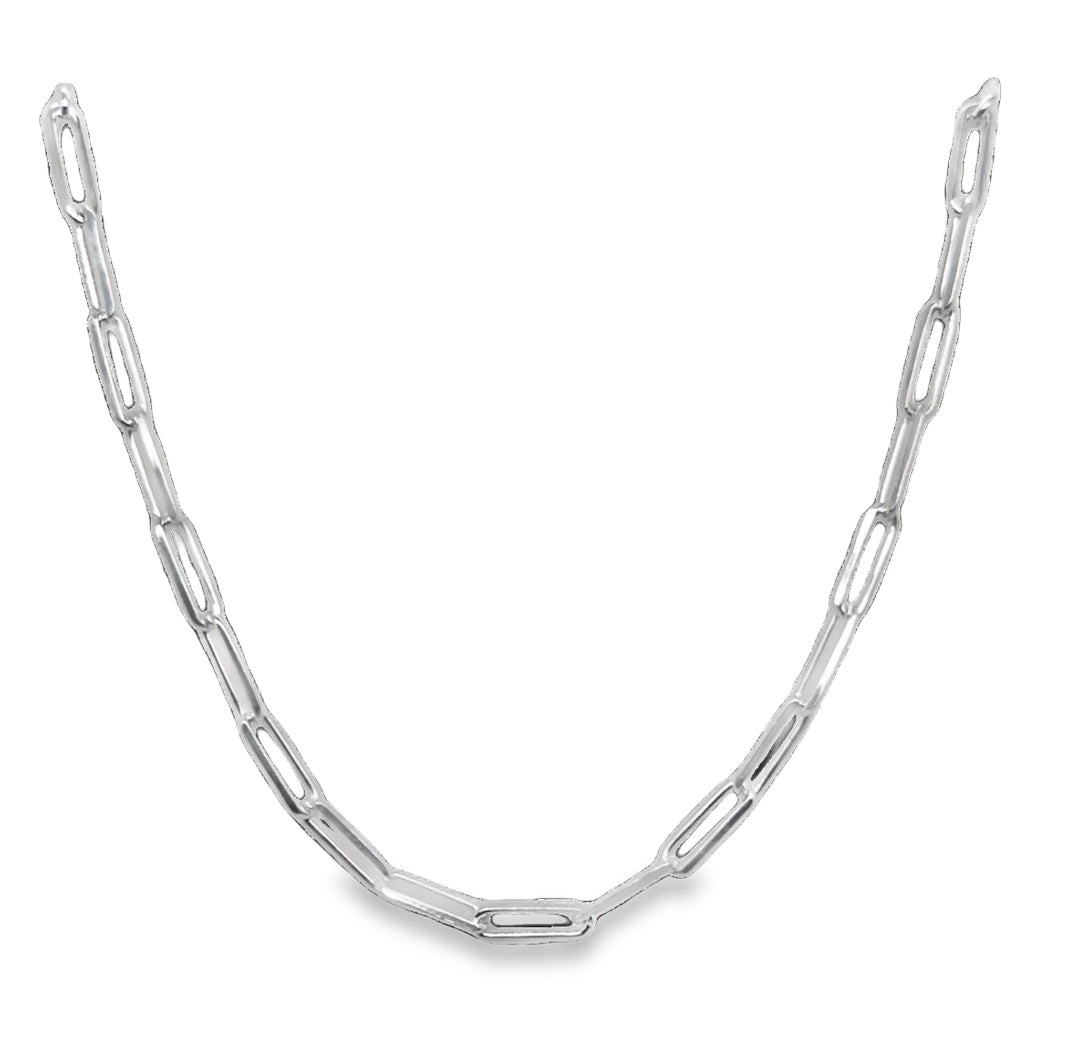 CA590 Paperclip Design Chain Necklace 3.5mm