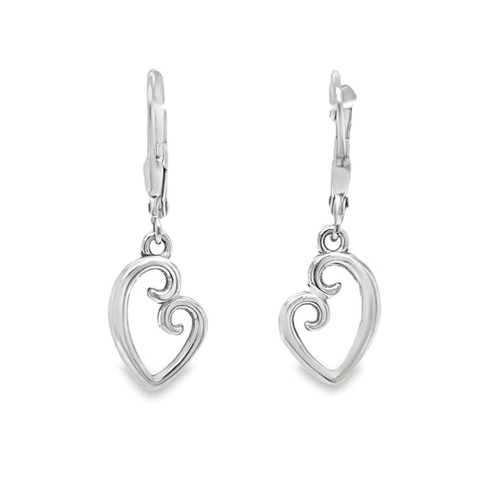 P592 Heart Hook Earrings