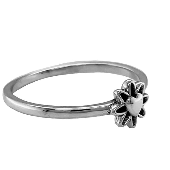 Anillo Corazón Flor R1097