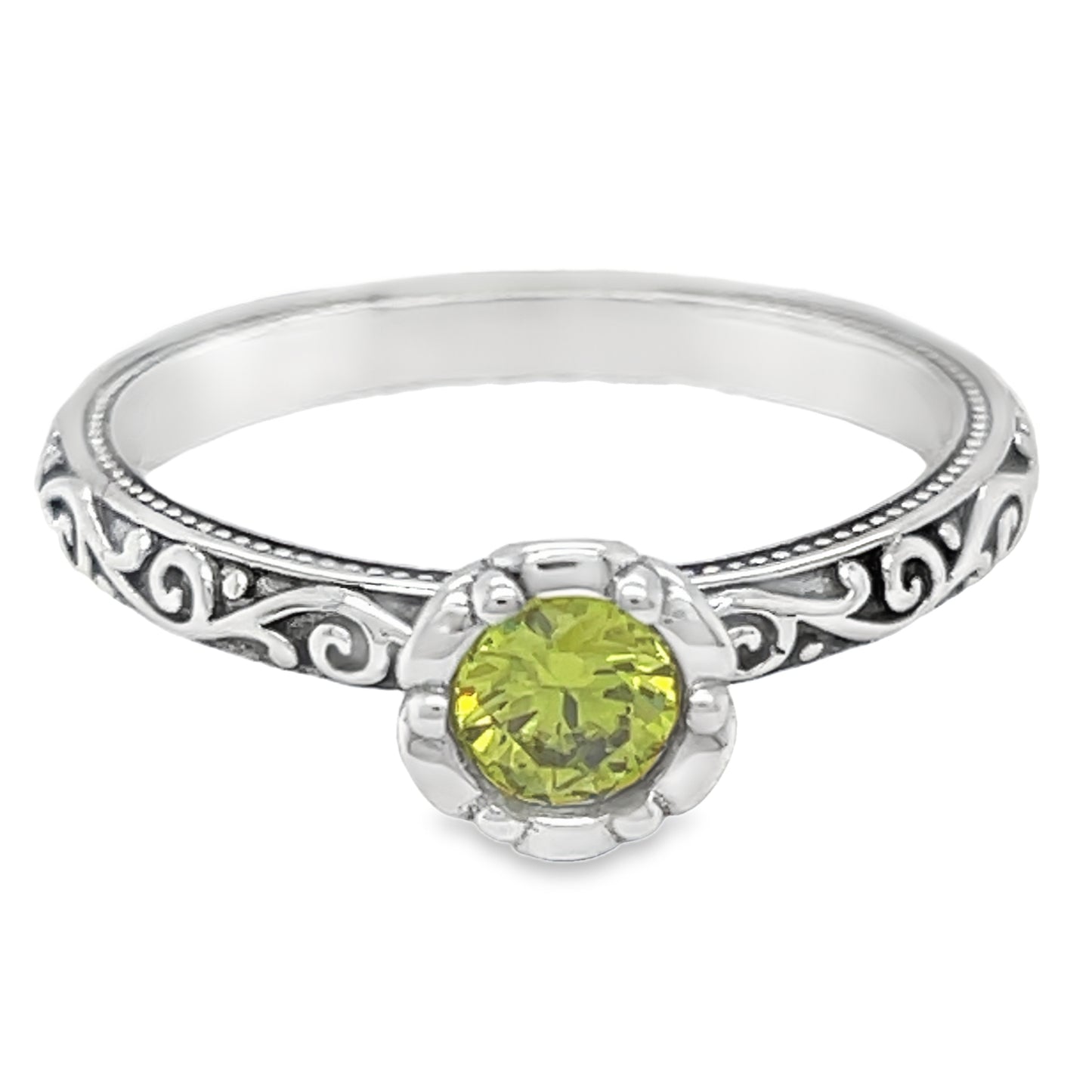 Anillo de piedra verde R1105