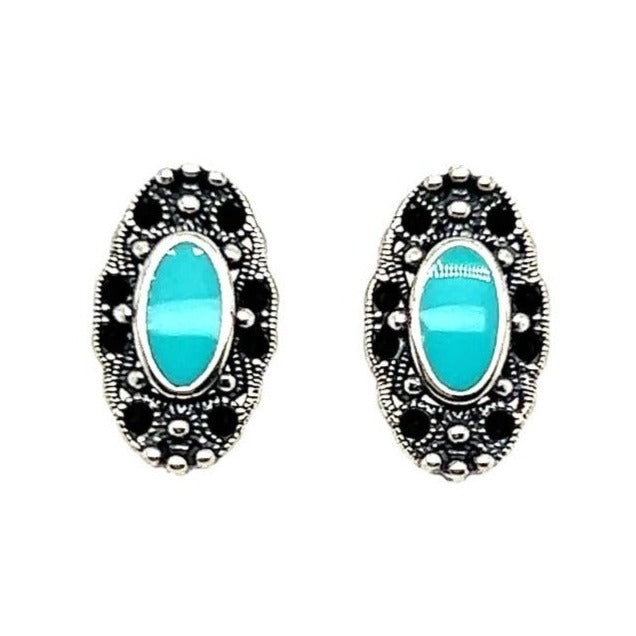 A15 Blue Post Earrings