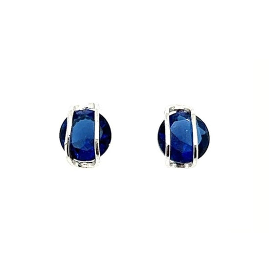 A160 Elegant Blue Zircon Post Earrings