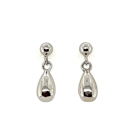 A190 Silver Drop Post Earrings