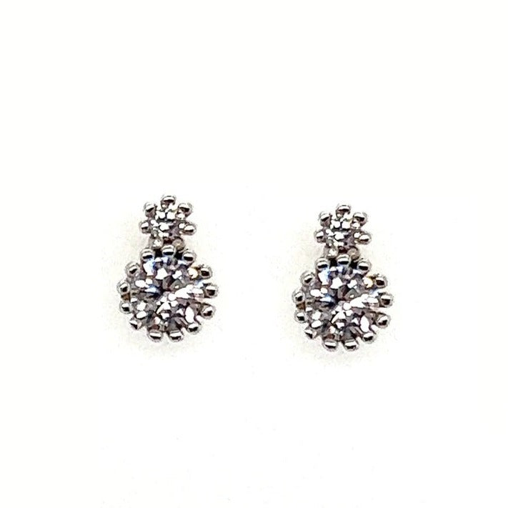 A208 Diamond Balls Post Earrings