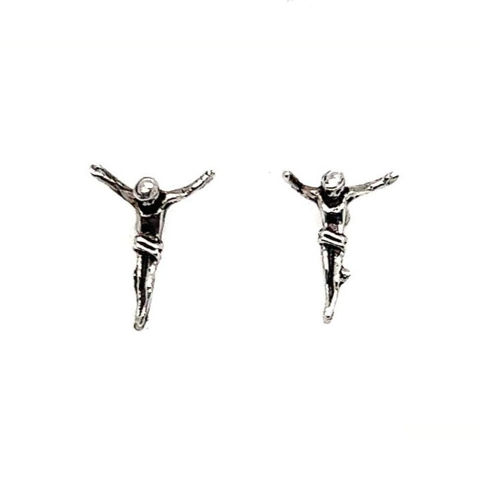 A234 Crucified Christ Post Earrings