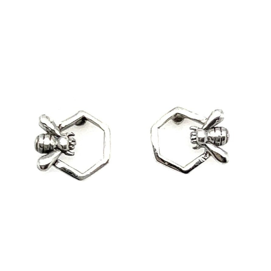 A23 Bee Hive Post Earrings