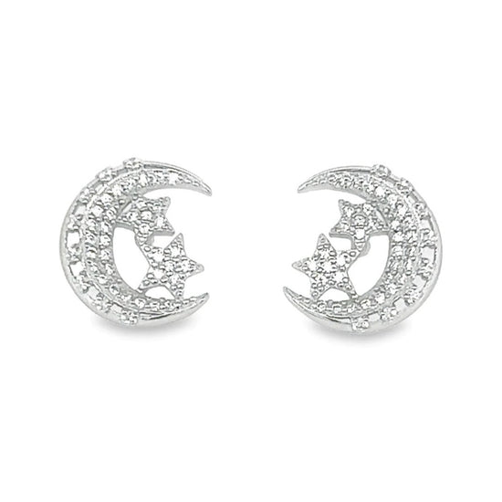 A362 Moon And Star Earrings