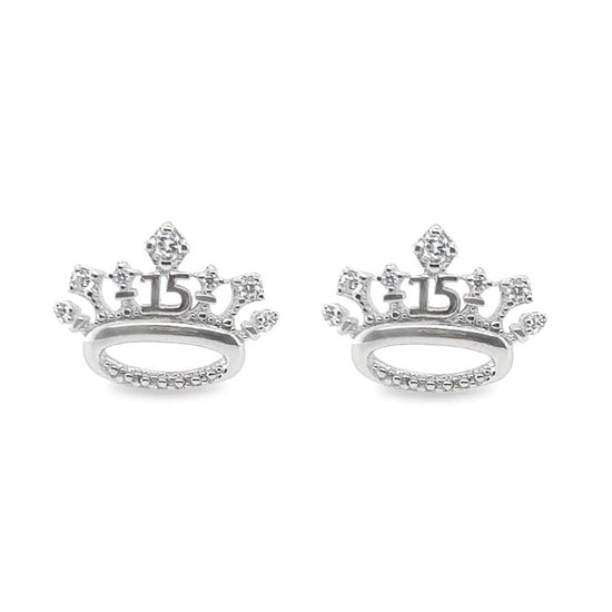 A383 Quinceanera Crown Post Aretes