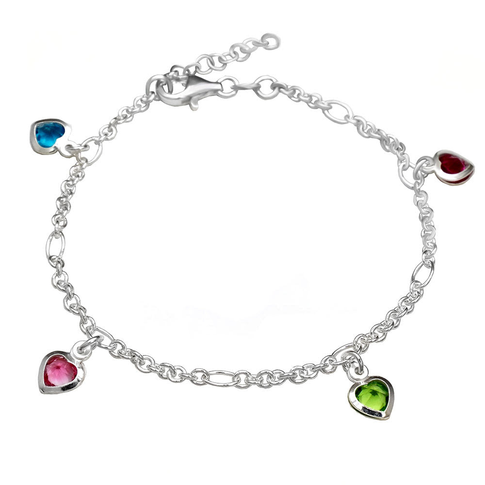 M304 Pulsera de corazones de colores