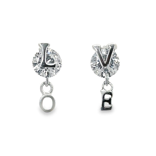 A495 Love Drop Post Earrings