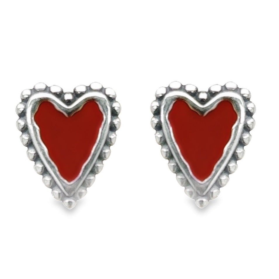 A532 Red Heart Earrings