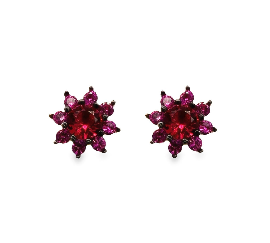 A675 Pendientes con poste decorativo de diamante morado y estrella