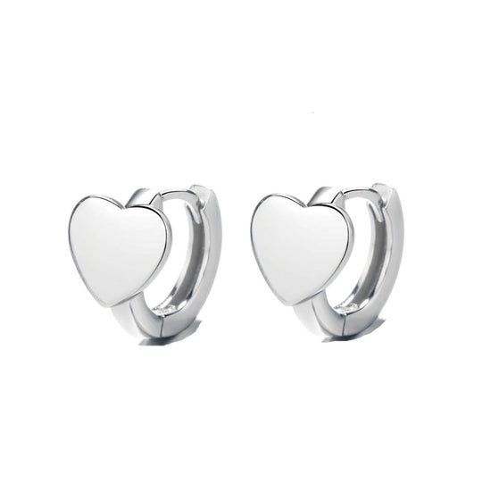 A77  Heart Hoop Earrings