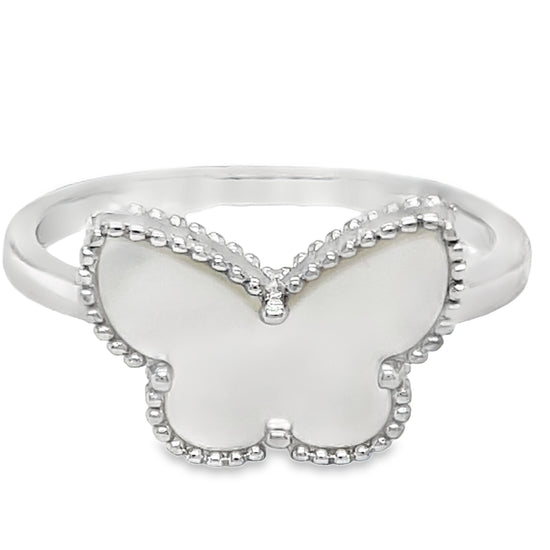 R9050 Pearl Butterfly  Ring