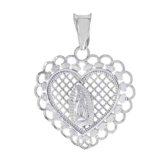 D1597 Guadalupe Heart Pendant